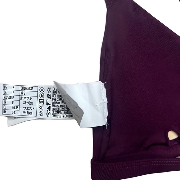 Forever 21 Women's Bikini Set –  Top & Bottom – Plum Burgundy, NWT, Size Small - Picture 9 of 10